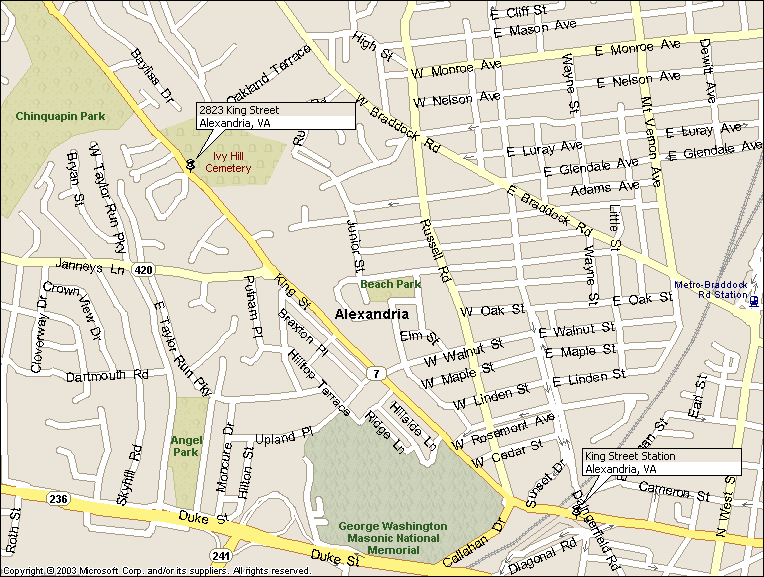 Alexandria, VA Map